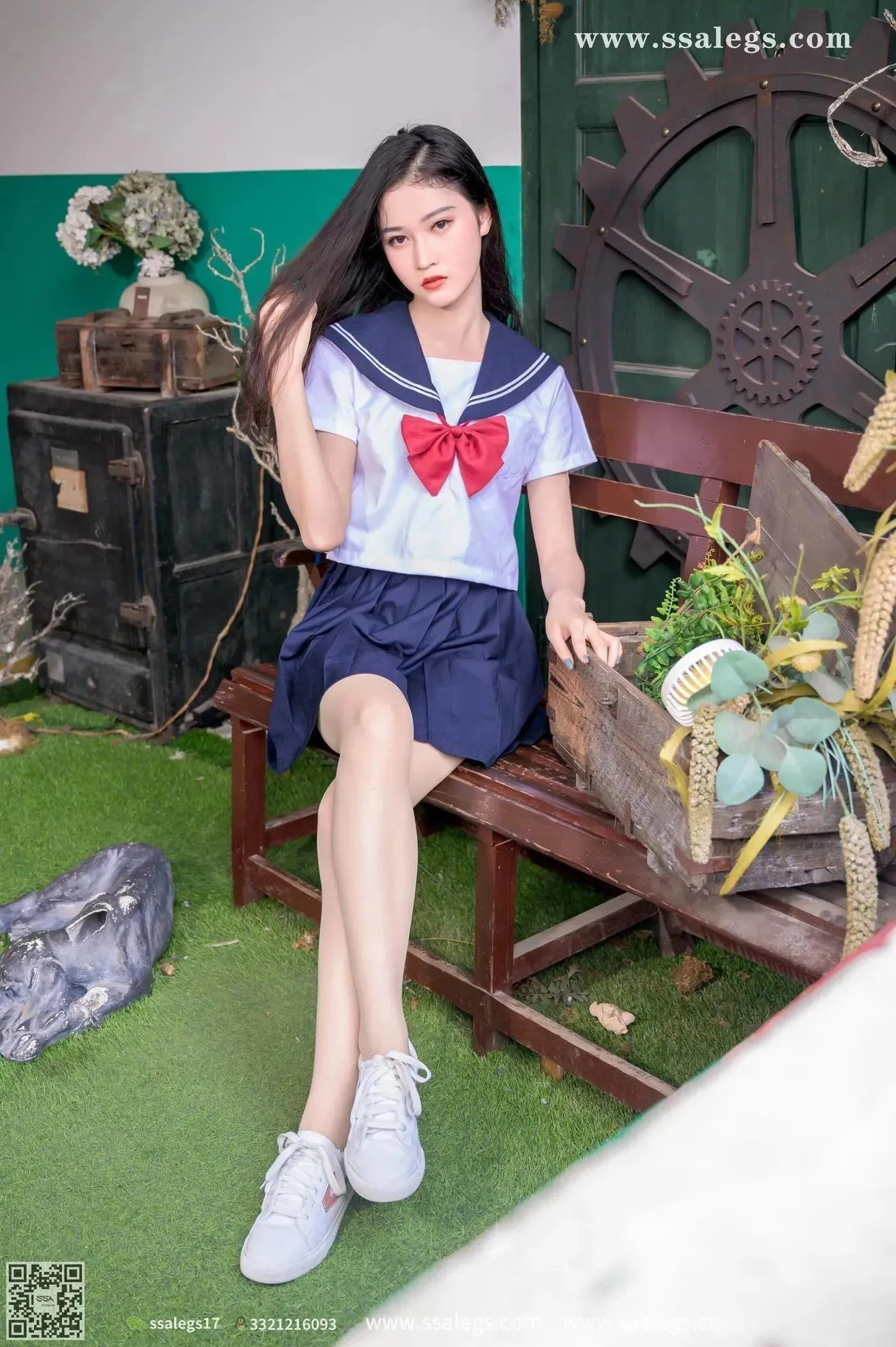 [SSA丝社]超清写真 NO.421 漫漫白色jk制服肉丝写真(上) [84P]插图1